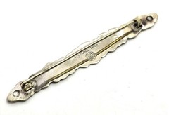 WHSCO Rowing lily pad Victorian antique sterling silver top bar pin brooch