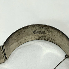 925 Vintage Sterling Silver Black Forstner Bangle Bracelet 2.5 Inches 1.3 oz