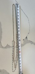 3-Layer Beaded Necklace Gold Tone Multicolor Neutral Boho Chic Long