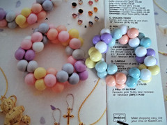 Vintage 80’s Remington Bracelet set Pastel tones Lavender Pink Lucite style