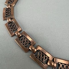 Vintage Renoir Copper Necklace q3z