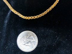 Vintage Gold Tone Box Chain 54-in Length Multiple Ways To Wear Lightweight Retro