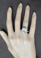 Vintage 18k Yellow Gold Engagement Ring 10.08ct Natural Euro Cut Yellow Diamond