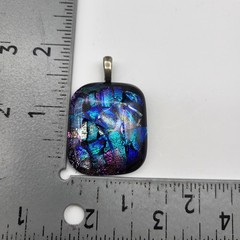 Fabulous artisan Blue art glass pendant OOAK whimsical fun