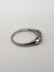 Vintage 1957 4 VS G Diamond Platinum Wedding Band Ring