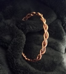 Braided Pure Vintage Copper Cuff Bracelet / Arthritis Carpal Tunnel Bracelet