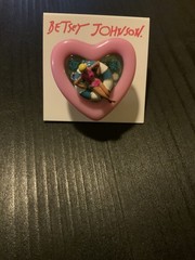 Betsey Johnson Pool Party Earrings and Ring Size 7 Stretchable – Rare – G2