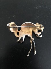Vintage Ostrich Brooch Unique Old Rhinestones As Pictured 2”