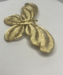 Vintage Butterfly Bug Filigree 2.5 inches GoldTone Fashion Brooch Pin ~Nice~