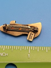 Maximal Art John Wind Shoe Brooch Pin Vintage Goldtone