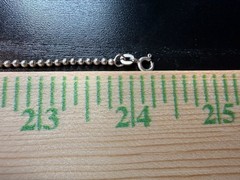 9.73g Vintage Sterling Silver 925 Ball Bead Chain Necklace 24 in M