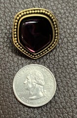 Vintage Yves Saint Laurent Metal & Resin Clip-On Earrings YSL Designer Authentic