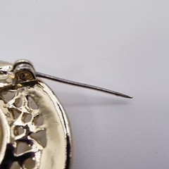 Vintage Gerry’s Openwork Swirl Brooch Gold Tone Modernist Sculptural Mob Wife