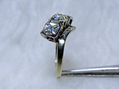 50’s 14K white Gold 1/2 carat Diamond Ring