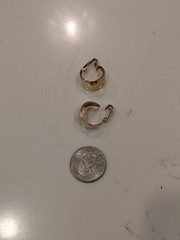 VINTAGE – Gold Toned Earrings, Scarf pins, Danglers and more (10 pieces)