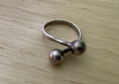 Sterling Silver MCM Scandinavian Norway Vintage Adjustable Ring