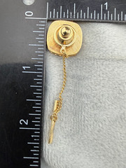 Vintage Cufflinks Set Tie Pin Gold Tone