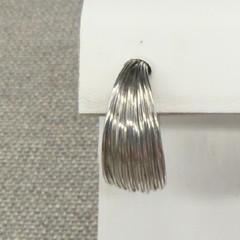 Vintage Vendome Earrings Silver Tone Wire Hoops Clip Ons Signed