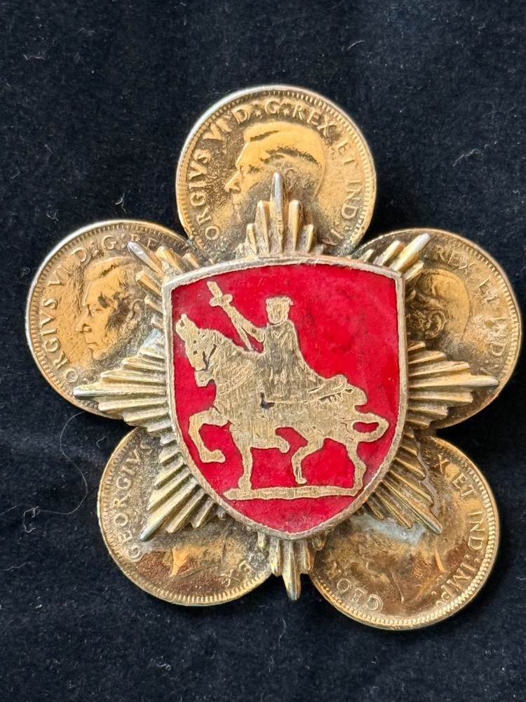 Canadian Cent Coin Brooch late 1940’s or early 1950’s