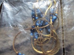 Vintage Signed KOREA Gold Tone Chain w Color Bead Station Necklaces Lot of 8