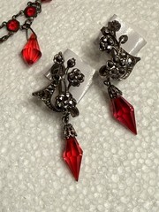 Art Deco Neclaces Gothic Glass Chech 1920s 1930s Jewelry Lot Chokers Earrings