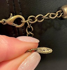 Vtg Nordstrom VCLM NECKLACE Tri Color Metal Silver Gold Copper Classy Cheerios