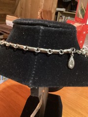 Lisner Vintage Necklace Signed Choker Leaf Silver Tone Adjustable Jewelry