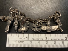 Vintage Silver Tone Charm Bracelet 7″ Fred Harvey Era AZ NM UT CA Western West
