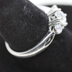 Triple Gemstone Ring Sterling Silver