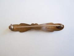 Art Nouveau Brooch 835 Silver Bow Theodor Klotz Handmade 3.7g/5.3 X 0.9cm
