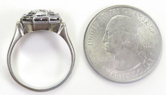 Antique Art Deco 1920’s Diamond Engagement Ring Size 7.25 UK-O 14KW Gold EGL USA