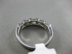 ESTATE .99CT BAGUETTE & PRINCESS DIAMOND 14KT WHITE GOLD 3D CLASSIC WEDDING RING