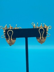 Vintage DC INCA 800 Silver Gold Plated OMEGA Back Earrings 1.25 x 1.25 in16.63 g