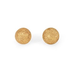 Vintage Portuguese 19k Yellow Gold Textured Small Stud Earrings Buttons