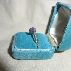 JAY KING DESERT ROSE Sterling Silver Vintage Real Sugilite Modern Ring Size 9.75