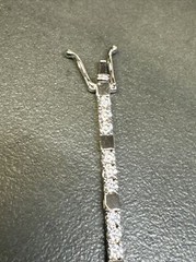 Sterling Silver 925 Cz Stone Tennis Bracelet Marked Korea Docz Jjj Z92