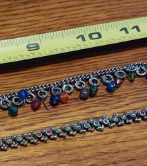 Vintage Fashion Jewelry MARKED Nice, Intricate Silver Metal w/Colorful Inserts