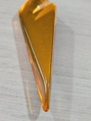 Vintage Amber Lucite Acrylic Geometric Statement Brooch Pin Art Deco Style 4″