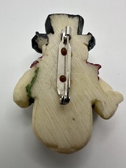 Vintage Artisan Handmade Snowman Brooch Size: 6.3 x 4.5 cm BB2