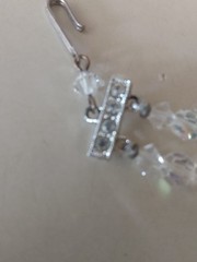 Quality 60’s Aurora Borealis Two Strand Graduated 20″ Rhinestone Clasp Necklace