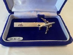 Vintage JAL Japan Airlines Tie Clasp Clip Bar Marked Silver – TESTED + NOS