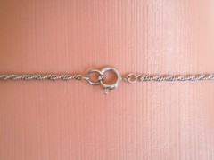 Necklace Metal Elements Metal Silver Tone 26 G / Length Approx. 100 Cm