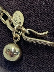 Vtg Celebrity N.Y. Gold Tone Necklace And Clip On Earrings Brutalist Style G C