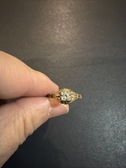 Antique BELAIS 10K GOLD DIAMOND RING SIZE: 6.5