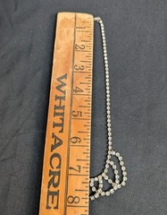 Women’s Vintage Silver Tone Rhinestone Mid Century 14″ Choker Swag Necklace