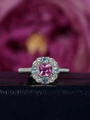 2.10Ct Art Deco Style Lab Created Diamond Anniversary 14k White Gold Finish Ring