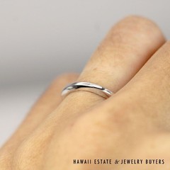 Cartier Platinum 2.5mm Declaration Beveled Edge Band Ring Size 5