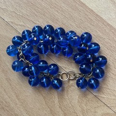 Sky Blue Lucite Balls Bracelet