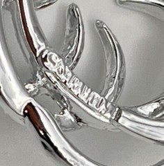 Vintage Sarah Coventry Tailored Swirl Pin Silver Tone 2.25 in Diameter