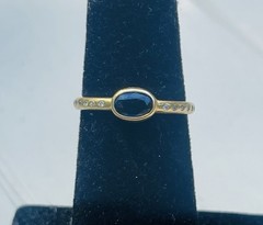 Robin Rotenier 20k Yellow Gold Sapphire & Diamond Ring Size 5.75